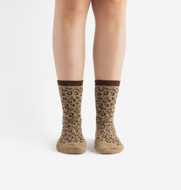 CALCETÍN ALGODÓN LEOPARDO